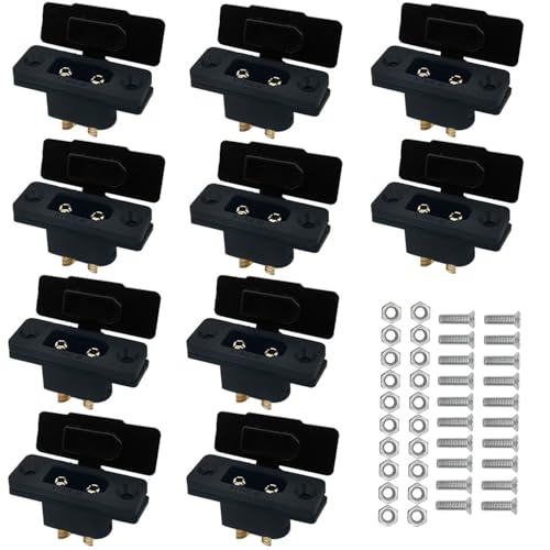 10 Pairs XT90E-M XT90h XT90 Male Ball Connector, Kabelpluggen met rubberen dop, schroeven, waterdicht, voor Lipo Battery XT90 Plug