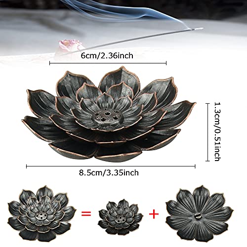 2pcs Incense Stick Houders, Lotus Stick Incense Holder 6 Holes Incense Holder Incense Burner Incense Incense Burner Incense Burner Fragrance Sticks for Yoga Theehuis