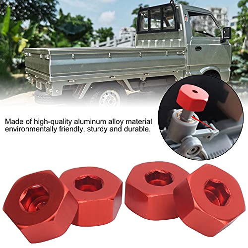 RC Hex Combiner, Wheel Hub Hex Adapter 5mm tot 12mm Combiner Verkrijgbaar voor WPL D12 1/10 RC Model Trucks(Rood) 5