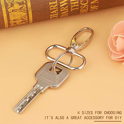 20Pcs Swivel Pocket Clasps, 32mm/38mm Zinklegering Swivel Trigger Clips Sleutelhanger, Sleutel Ring Karabiners voor DIY Lanyards Wallet Naaiproject(32mm) 3