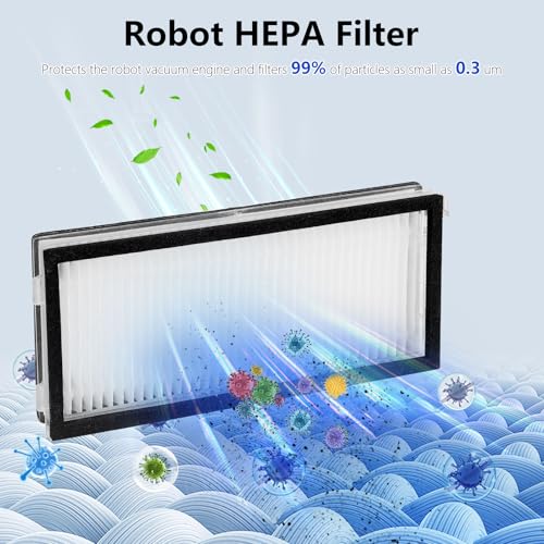 18 stuks Accessoires sets voor Roborock Saros Z70 Stofzuiger, Vervangingsdelen 2 filters, 4 doekjes, 6 zijborstels, 4 stofzakken, 1 reinigingsgereedschap, 1 schroevendraaiers 4