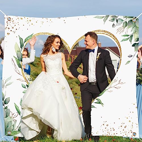 Bruiloft hart voor het uitsnijden van groen, 200 x 180 cm, bruiloft blad met 2 schaar, hoge kwaliteit Bed Sheet, bruiloft, burgerlijk register, bruiloft spel voor het huwelijk paar, bruiloft geschenk voor bruiloft 4