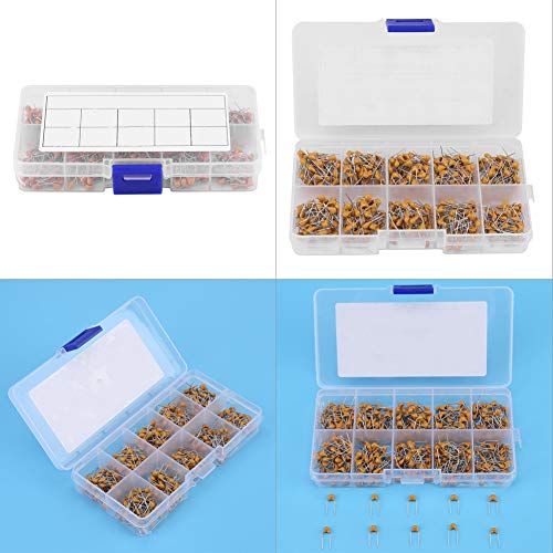 500 stuks Assorted Tantalum Capacitors - 10 waarden Electrolytic Capacitor Kit for Electronics Projects and Repair, for DIY and Professional Use 3