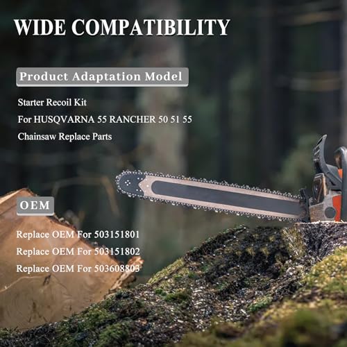 Starter Recoil Assembly Pulley Spring Handle Touw Service Kit voor Husqvarna 55 Rancher, 50, 51, 55 kettingzaag Vervangen van onderdelen 3