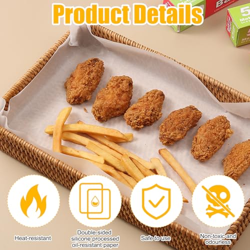 Bakpapier vellen 30 cm x 5 m Butter Bread Paper Roll Deli Paper Sheets Grease Proof Paper, Non-Sticky Bakpapier, White Cheese Paper, Bakpapier voor Sandwich, Friet, Cake 3