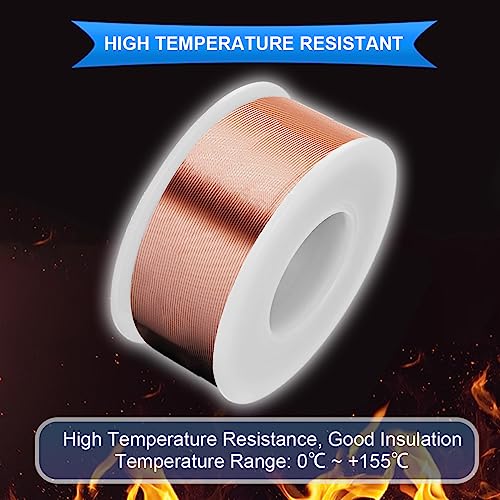 22AWG Magnetische draad 0,65mm Diameter Geëmailleerd koperdraad 150g 50m 0,05mm Geïsoleerd 155°C hittebestendig winddraad voor motortransformatoren met 10mm hoog 5