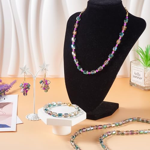 2 Strands Transparante Kolom Glazen Kralen 8mm Facet Column Spacer Kralen Crystal Glazen Kralen Bulk voor DIY Craft armband ketting oorbellen sieraden maken