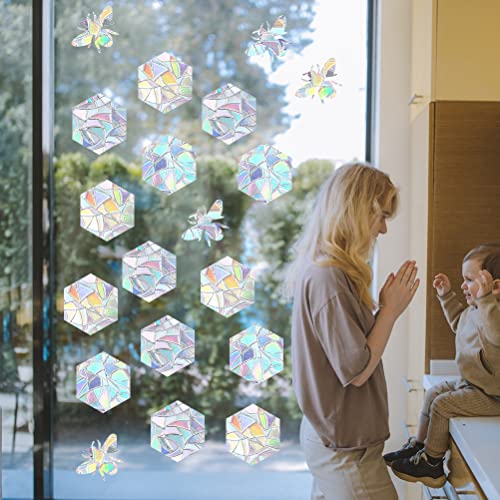 16Stuks Rainbow Sun Catcher Venster Flaps Anti botsing Venster Stickers Decals voor Vogels Glas Alert Prism Decals - Voorkom Vogels Strikes - Versier uw glazen deuren 4