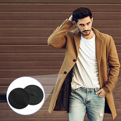 40 st. Stof Knop rond Plastic Naaiknoppen Zwarte Satijnen Knoppen Gladde Satijn Overdekte Ronde Tuxedo Knoppen voor Suites Dress Blouses Coat Coat DIY Project 5