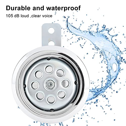 Universele motorfiets Hoorn, Waterdicht 110dB Loud 12V 85mm W/Honeycomb Chrome Cover Horns Luid Kit 4