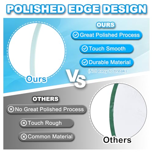 1,7 inch Dia LED Lens, 6 Set gepolijste rand zaklamp vervanging delen glas lens met siliconen ring voor lichtbron lens vervanging, transparant 4