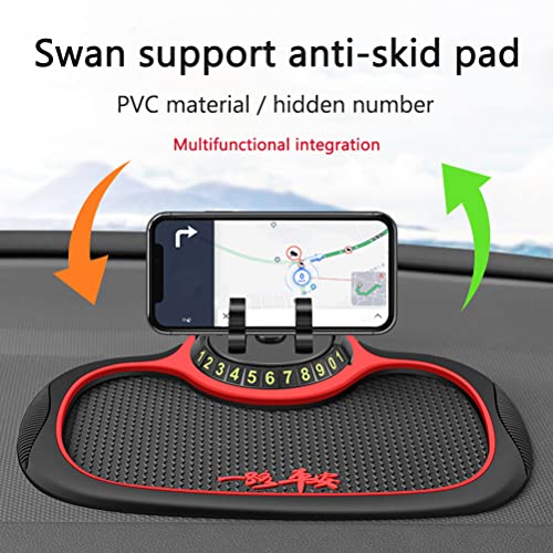 Non Slip Phone Pad, 8 * 19 * 24cm Car Dashboard Anti Slip Rubber Pad Auto 360 graden roterende telefoonhouder voor telefoons Zonnebril sleutels (Non-slip Mat Blauw) met verborgen licentieplaat)