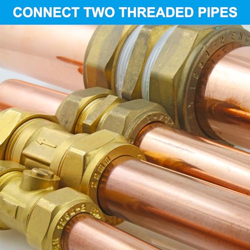 Solid Brass Hex Montage Draadadapter, 6 Pack 1/4" Flare SAE x 1/4" NPT Man Man Waterlijn Connectors Koppelingen 5