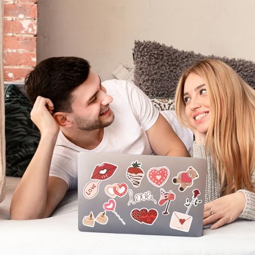 58 Stuks Heart Shaped Love Stickers, Waterproof Vinyl Stickers voor Valentijnsdag, Bruiloft, Bagage, Laptop, Cadeaubrief, Decoraties, Stickers 5