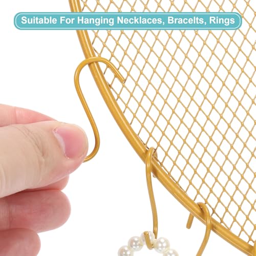 2 Set oorbellen houder Organisator Muur, kettinghouder hangende oorbellen Organisator sieraden Organisator Muur met 6 haken voor oorbellen ketting sieraden Wall Home Decoratie, Maan 4