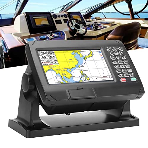 Naval Chartplotter, GPS Chartplotter Satellite Navigator AIS Transponder, met GNSS Antenna Dual Map System IPX6 Wa