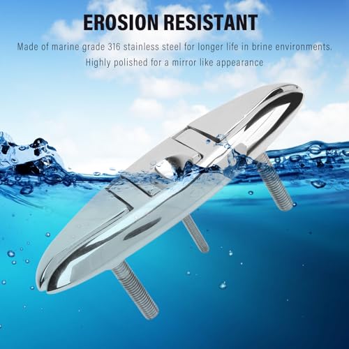 15 Cm vouwen Roestvrij stalen boot Cleat voor jacht Speedboot