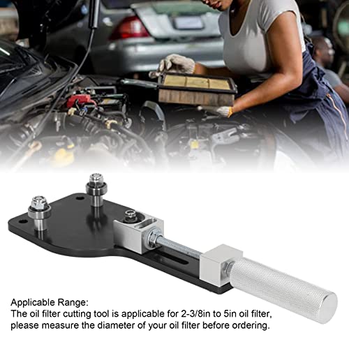 Oliefiltersnijplotter 77750 Zinklegering oliefilter snijden auto reparatie gereedschap bereik van: 2-3/8in tot 5in Motor motor inspectie reparatie gereedschap(zwart)