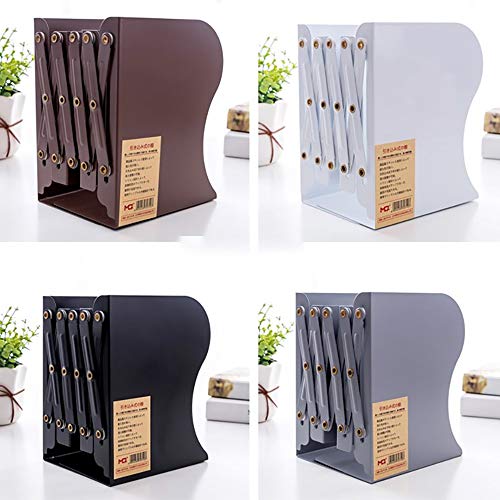 Heavy Duty Bookends, 1st Metal Bookends Verstelbaar Uitbreidbaar Boekenboek Ends Expanding Desk Organizer voor Home Office School Bibliotheek (15 * 10 * 19cm zwart)