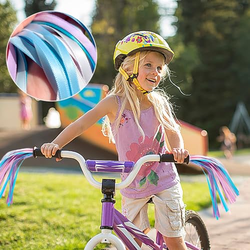 2 paar fietskasten en 36 stukken gesproken kralen, fiets accessoires kleurrijke tassels linten Fiets Clip Kralen Fiets handvat Streamers + Spaak Kralen voor Micro Scooter Driewielerfiets 3