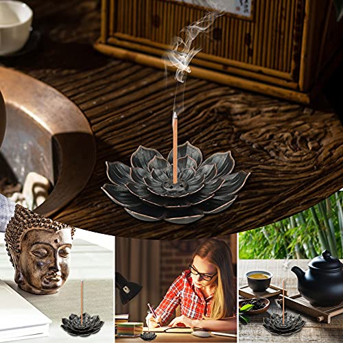 2pcs Incense Stick Houders, Lotus Stick Incense Holder 6 Holes Incense Holder Incense Burner Incense Incense Burner Incense Burner Fragrance Sticks for Yoga Theehuis 4