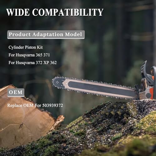 NIKASIL PLAAT cilinder piston lager pakking 50mm Kit Fit HUSQVARNA 365 371 372 XP 362 Kettingzaag 2 Beroerte Motor Motoronderdelen 3