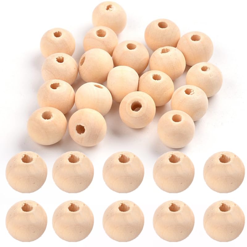1000st 10mm Natuurlijke onvoltooide houten kralen voor sieraden het maken van ronde houten losse kralen Spacer kralen voor rozenkrans Macrame ambachtelijke armbanden Maken