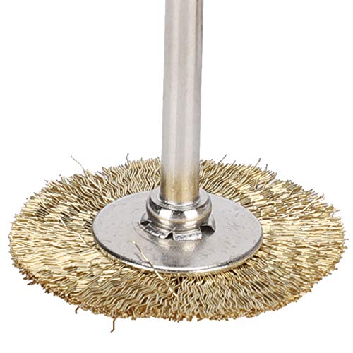 30Scs Draad Penselen Set, Messing Staal Draadborstel Poetswielen Volledige kit voor draaigereedschap (Brass) 4
