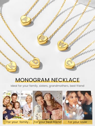 Juwelen Dames hart ketting voor meisjes, koperen Rolo ketting, 1.4 mm brede, laag ketting, 41 cm, Choker, Naam ketting, Gouden sieraden