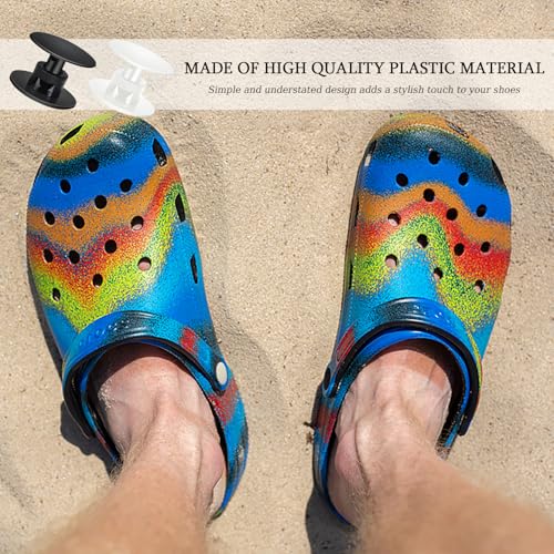 20st Plastic Rivets, Strand Schoen Vervanging Rivets, 16x13x11.5mm, Push In Schroef Rivet voor Schoenen, Hole Plastic Push-in Rivets Sluiting (zwart/wit) 5