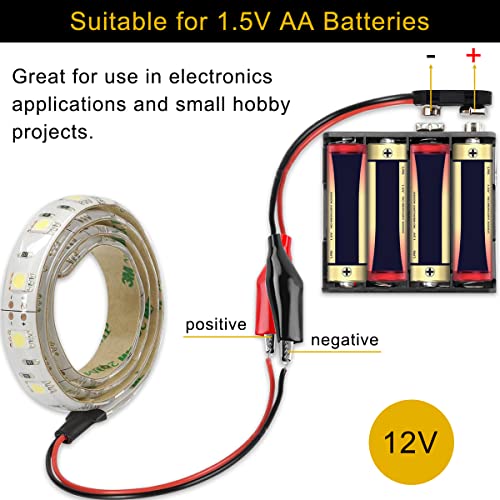 8 AA Batterijhouder 12V 8x1,5V Thicker Batterij Box 8 Slots Plastic Doos met T Type Batterij Klik Connector Kit, Batterij Box voor LED Light RC Car, 5 stuks 4