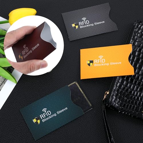 10 stuks RFID-blokkeringskaarthoesjes, creditcard geval, portemonnee, debetkaarten, RFID-blokkers, RFID-kaartbeschermer, identiteitsdiefstal, preventie voor vrouwen Mannen, 4 kleuren 4