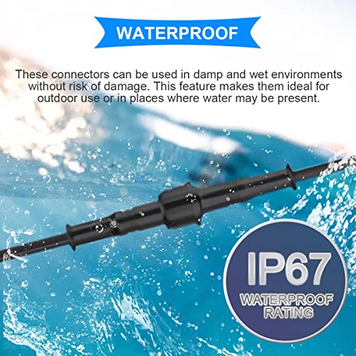 5 Paren Waterdichte 4-pins LED-kabel - Man en vrouw (Klein) met 0,2 mm2 24 AWG draadverlengkabel IP67 20 cm voor auto, vrachtwagen, boot 4