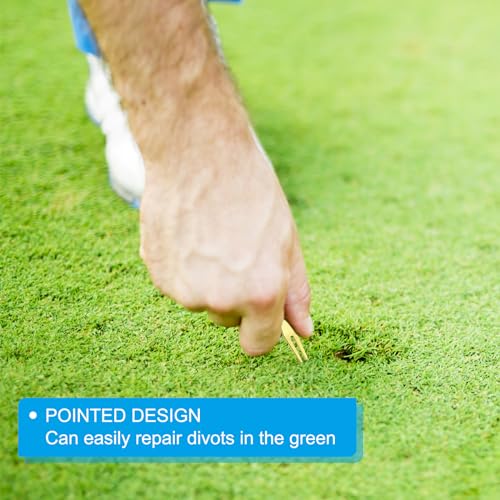 Metal Buigen Golf Divot Repair Tool, Metal Golf Fork accessoire gebogen Spit voor Golf Golf mannen vrouwen 5