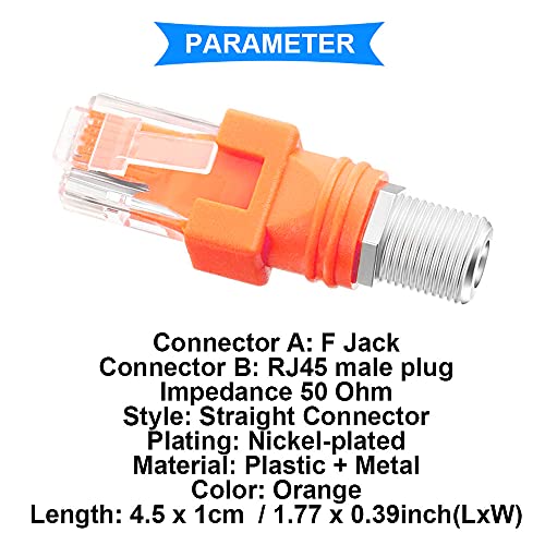 4pcs RF naar RJ45 Plug Converter RF Bus naar RJ45 Plug Coaxiale Plug Adapter voor kabeltracker met 4 RJ45 Koppelaars