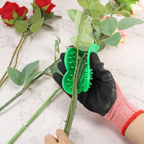 Rose Leaf Thorn Stripper, Rose Thorn Stripper Verwijderaar Leaf Stripping Tool Blackberries Removal Tool voor Tuinieren Bloem Arrangement, Groen 4
