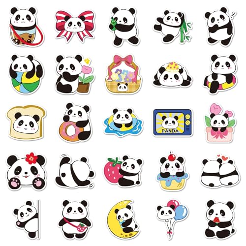 Leuke Panda Stickers voor tieners Volwassenen 100 stuks Leuke dieren Waterdichte Vinyl Stickers Set Auto Motorfiets Fiets Skateboard Snowboard Bagage Laptop Kofferhelm