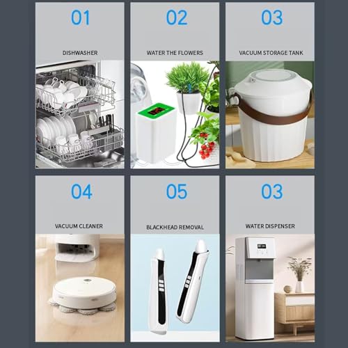 2 Pairs DC 12V 370 Mini Waterpomp, Elektrische Membrane, Zelfbebost, voor theemachine, waterkoeling, Vistank (met pre-Wired Terminals) 5