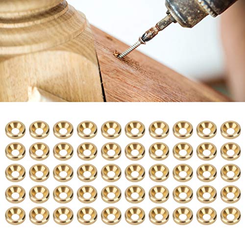 50 Piece Countersunk Head Washers, Pure Koper Countersunk Head Washer, Cnc Flat Head Pakking, Washer (M4)