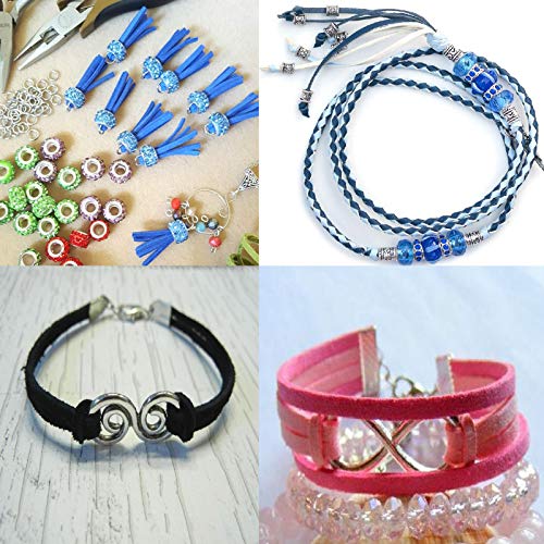 98 Yard 3mm Faux Suede Cord Flat Leather String Lace Kralen Ambacht Draad met Spool voor DIY sieraden armband maken, Camellia 4