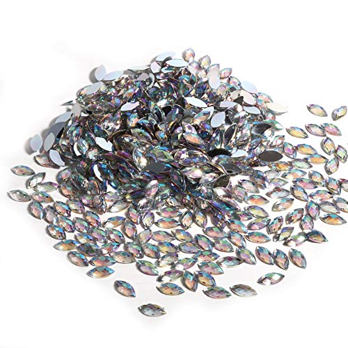 500st AB Rhinestones Acryl Rhinestones voor het naaien van paardenoog voor accessoires Kleding