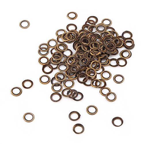 100 st metalen ogen set kleine oogjes met ringen voor lederen ambachten Scrapbooking Naaien 4mm 5mm 6mm(4mm) 4