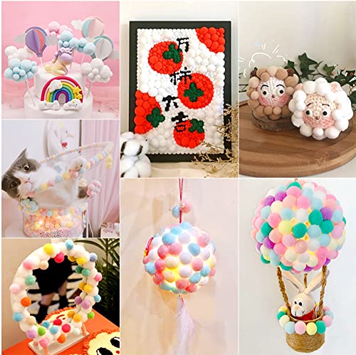 1000 Stukken Kleurrijke Mini Pompoms voor ambachten, 10 mm Fluffy Pompoms, pluche ballen, kleine Pompoms, viltballen voor verjaardag, bruiloft, ambachten, Kerstmis, DIY Naaien 5