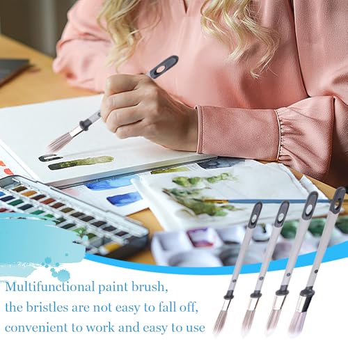 4Stuks Penselen voor wanden set kleine verf penseel penselen verfraaien schildergereedschap voor Baseboard Hoeken Randen Plafondjes vrijmetselen behang van penselen 3