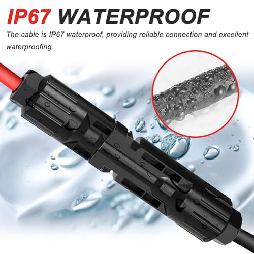 10AWG Solar Panel Cable to SAE Plug, Plug and Bushing Adapter to SAE PV Extension Cable for RV, Solar Panel (2st, 50cm) 5