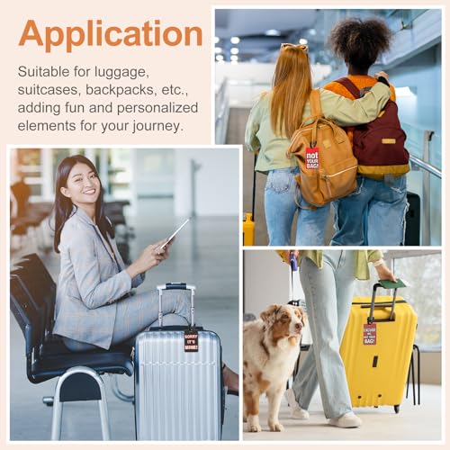 Bagage-tag (sorry dat het van mij is), PVC Leuke reis bagage tas Tag koffer identificatie Tag voor vrouwen mannen, zwart 5