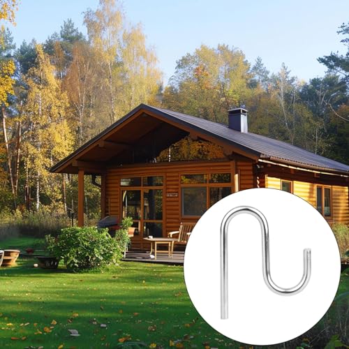 20Pc lange schuren haken, roestvrij staal, universele haken J gevormde schep Hangers voor gereedschap opslag organisatie 5