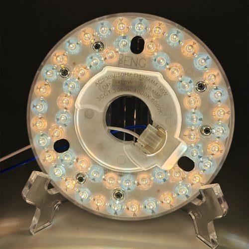 Plafond Ventilator licht vervangingspaneel PCB LED Retrofit Kit 18W 3000K 4000K 6000K 3 Kleur Dimbaar Compatibel Meest LED Dimmers Magnetische Montage Design (230V) 4