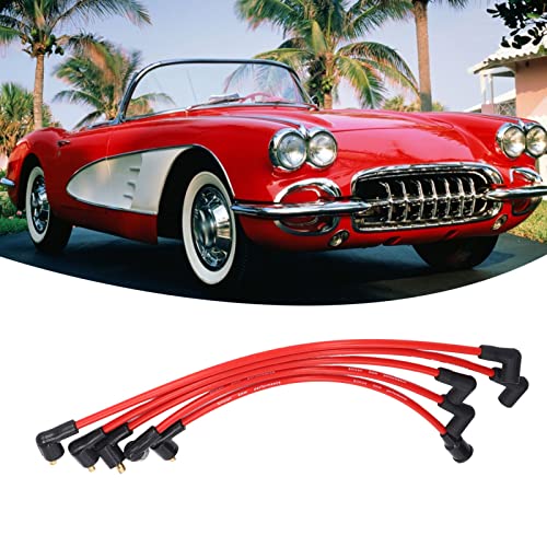 5st 8mm Bouging Wire, Red Silicone Ignition Leaders HT Leads Spark Plug Plug Kabels voor MGB 1800cc Modellen