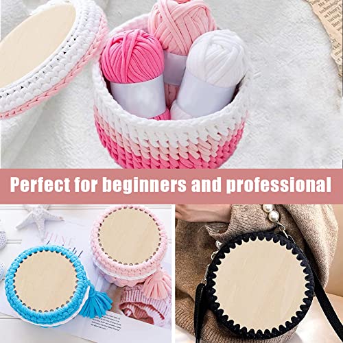 Zak bodem voor haak, 2 maten, Creative Square Ronde Bag Bottom Natural Wood voor Haakvideo, Handgemaakte zak bodem voor DIY mand vlechten, ambachten, Home Decor 4